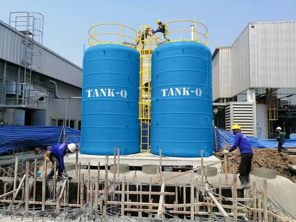 ถังเก็บน้ำไฟเบอร์กลาสทรงตั้ง